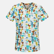 Load image into Gallery viewer, Hospital Nurse Scrub Tops high quality Medical Surgical Uniform Cartoon Beauty salon Dentist clinic pharmacy Pet doctor Uniforms